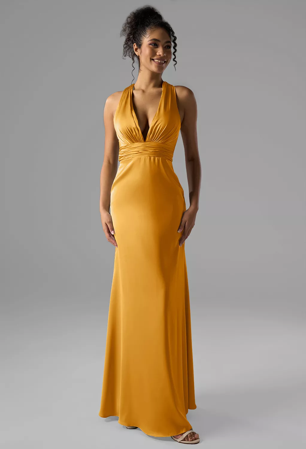 AW Erika Mango  Cocktail Wedding Guest Dresses